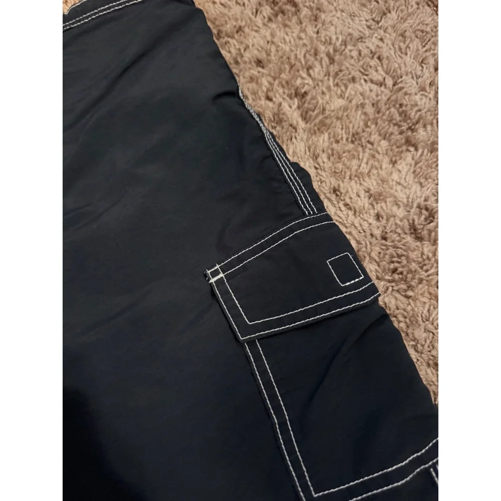 Lands' End Boys Navy Blue Cargo Swim Trunks Size M 10-12